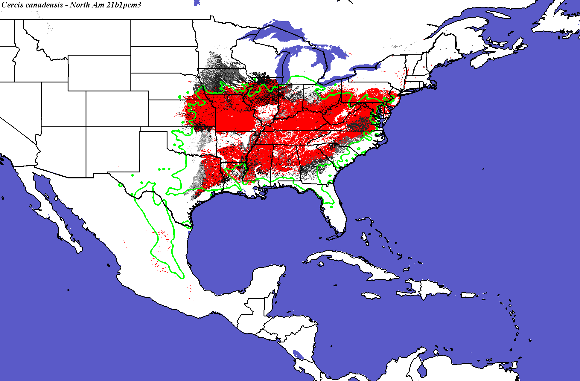 Home Range Shifts For Cercis Canadensis Predicted Under Climatic Change