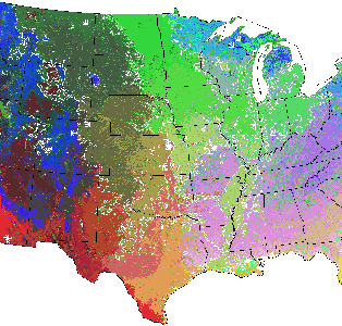 The Proposed Mid-Continent Intensive Areas Shown in Similarity Colors